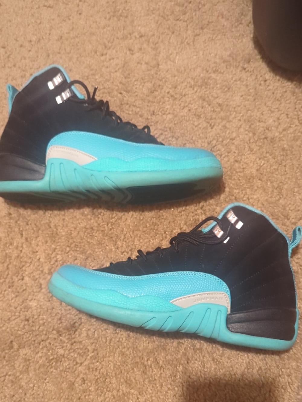 Jordan Men's High-Top Sneakers in Black and Teal